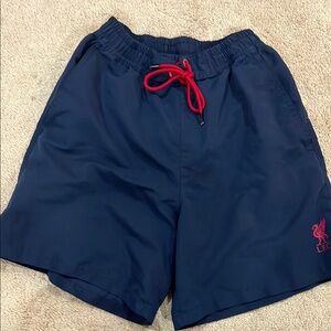 LF Navy Swim Shorts with Red Drawstring